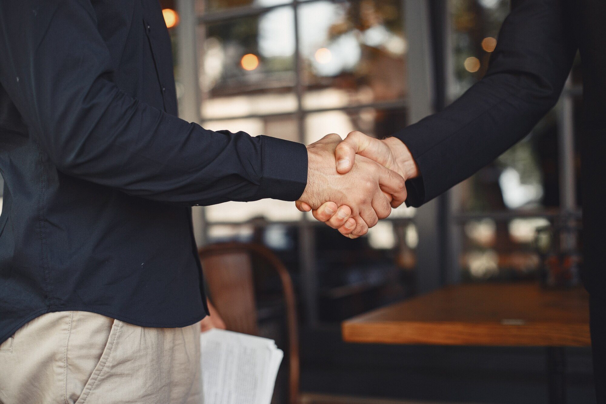 Men Shake Hands Business Agreement